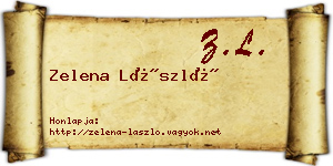 Zelena László névjegykártya